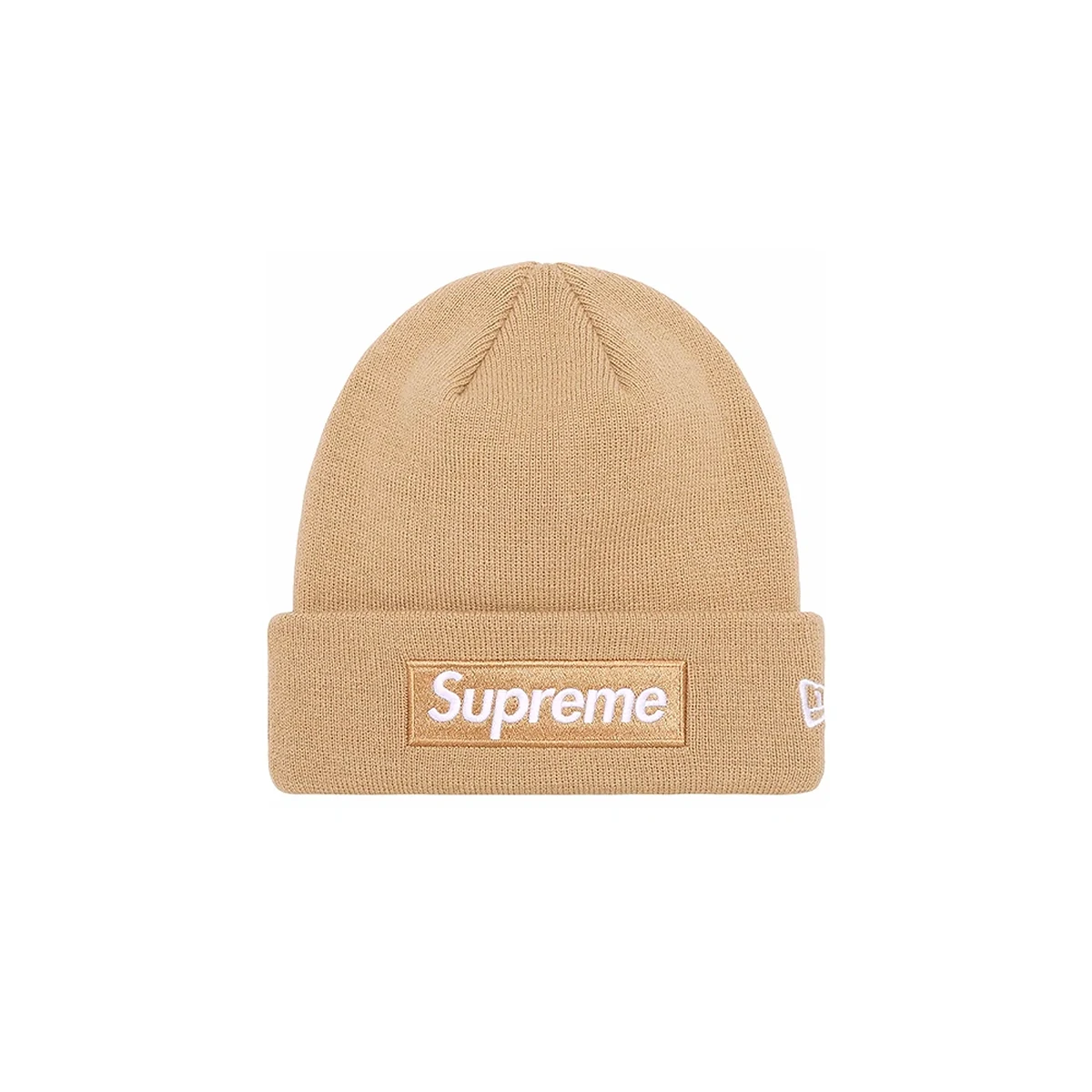 Czapka zimowa Supreme New Era Box Logo (FW23) Dark Sand