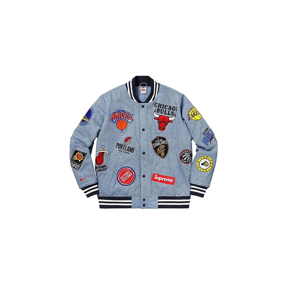 Ta　Nike supreme NBAスタジャン NBA-Teams-Denim-Jacket-Supreme